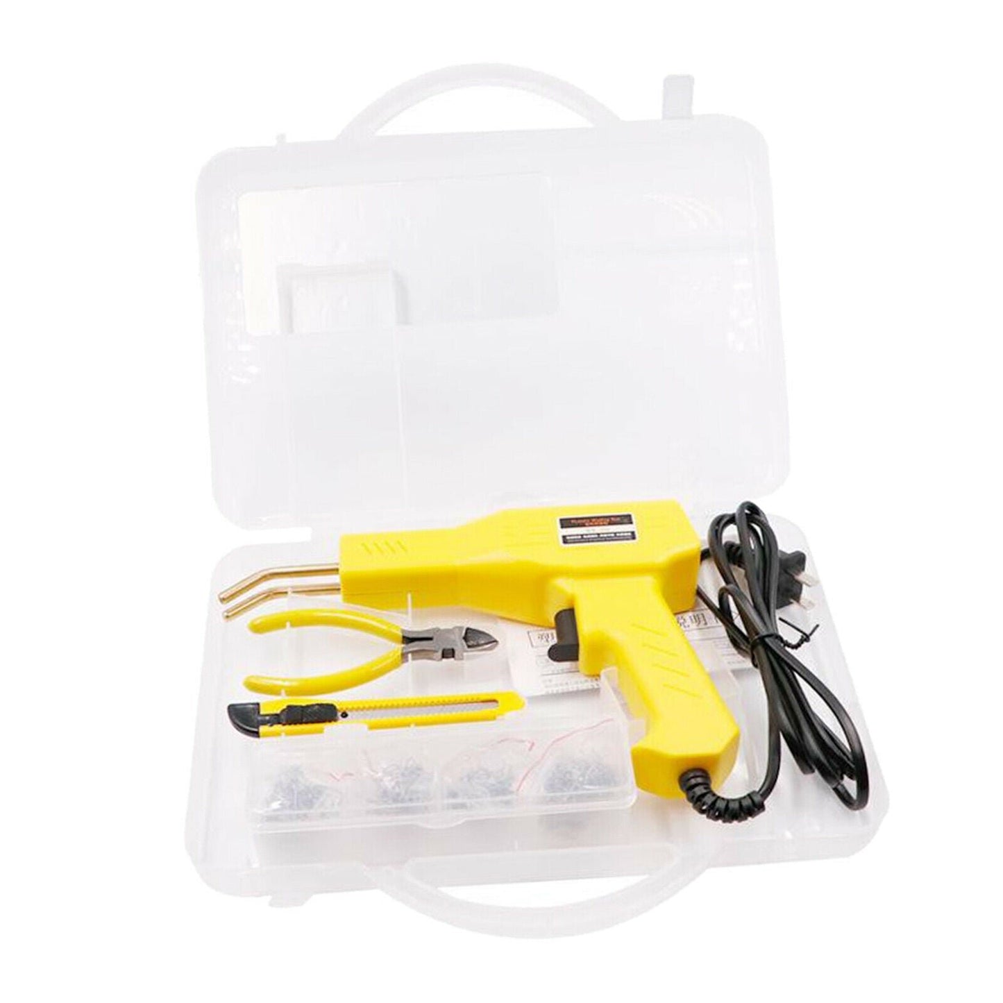 Ultrasonic Hot PVC Plastic Welding Stapler Machine - Yellow image