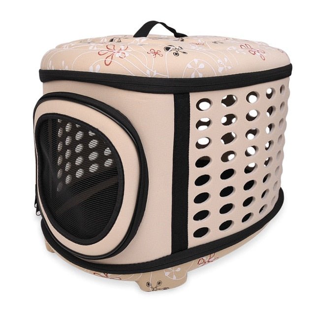 Small Cat / Dog Travel Carrier Bag - Beige, L image