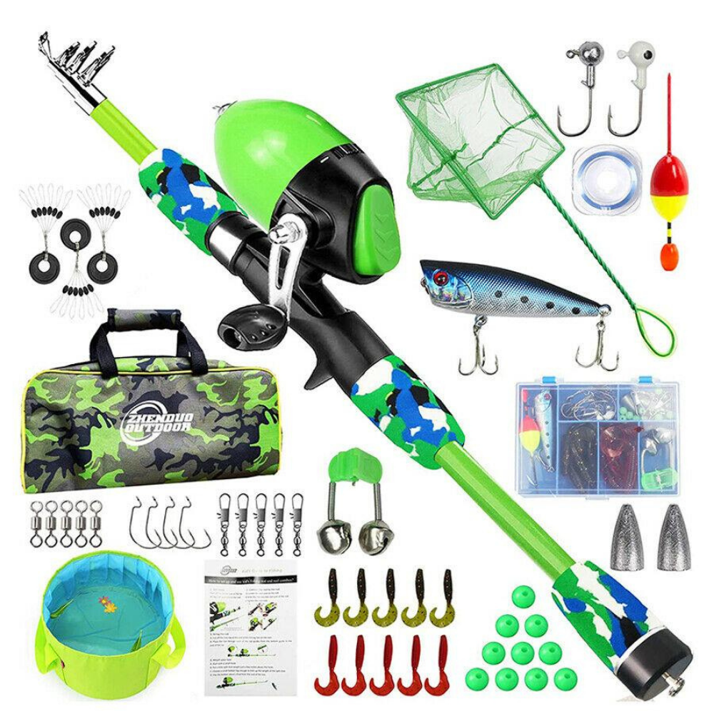 Ultimate Portable Kids Fishing Pole Kit - 4.92FT image