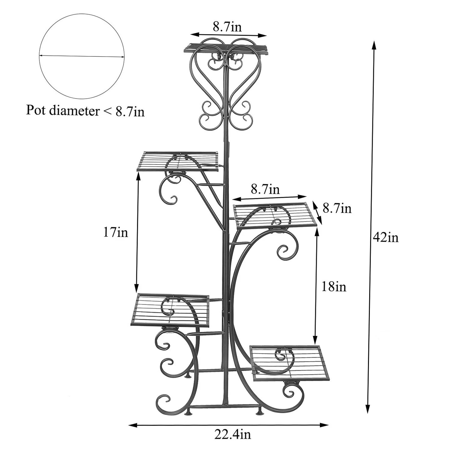 Multi Tier Metal Flower Rack Plant Stand image 11