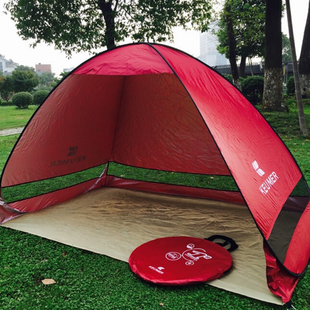 Premium Pop Up Sunshade Beach Canopy Tent Shelter - Red image