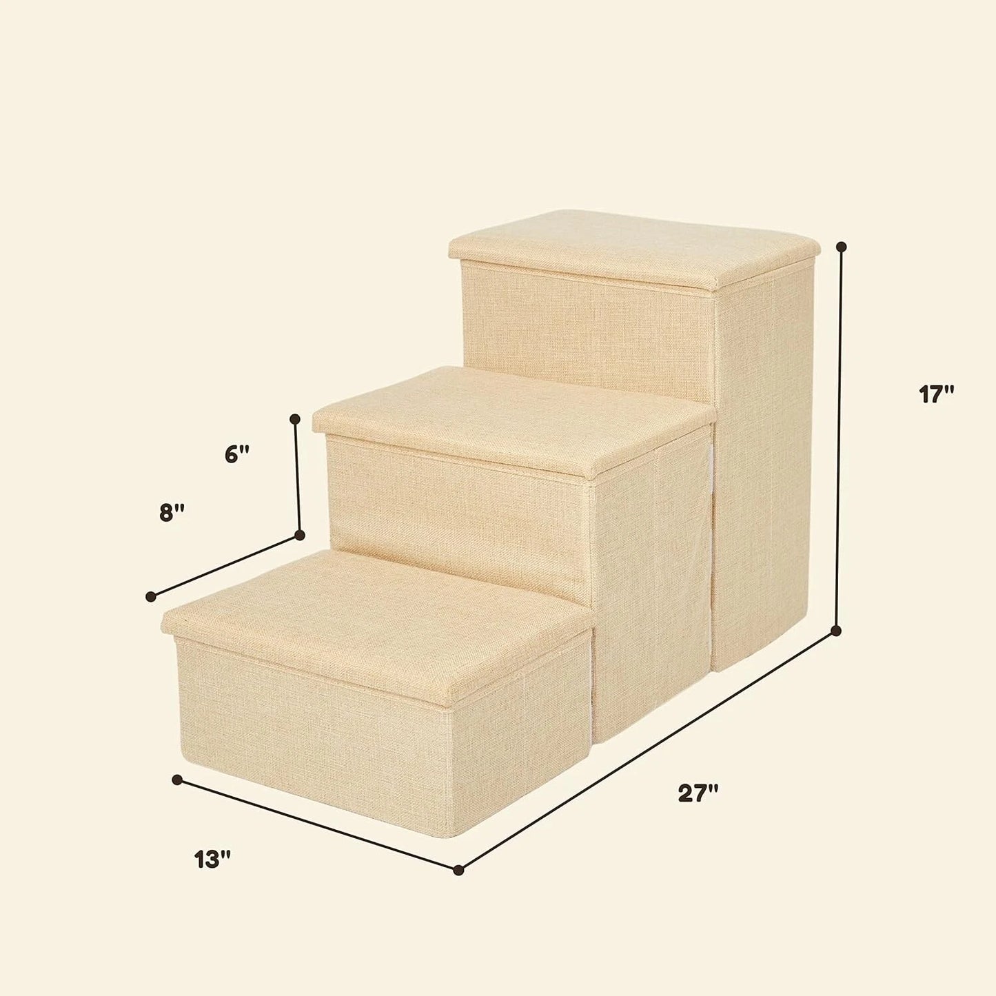 Adjustable Dog Pet Stairs with Storage image 5