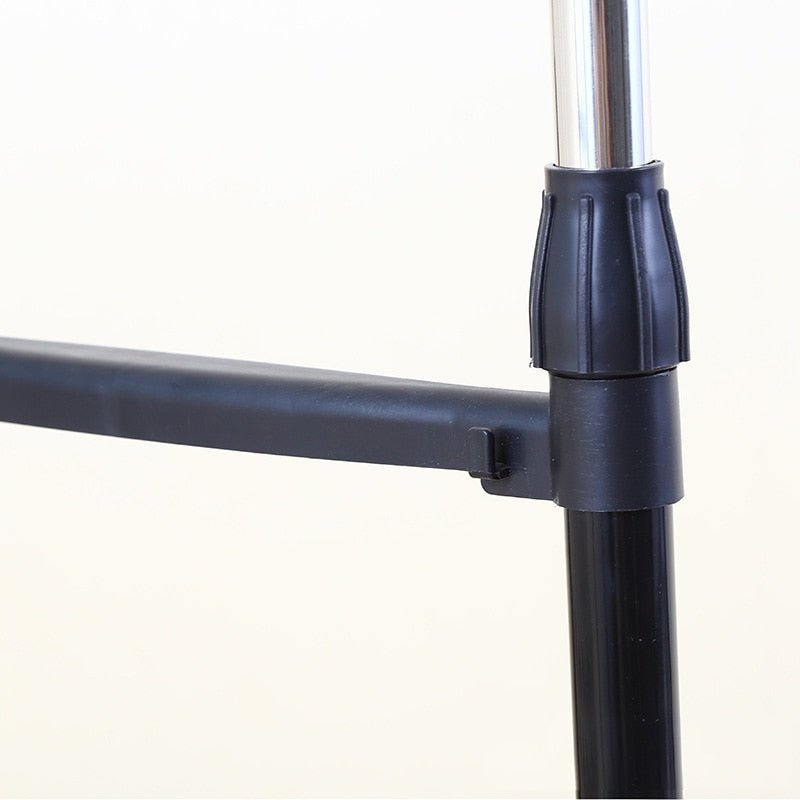 Heavy Duty Double Rail Portable Rolling Clothes Hanger Rack image 4