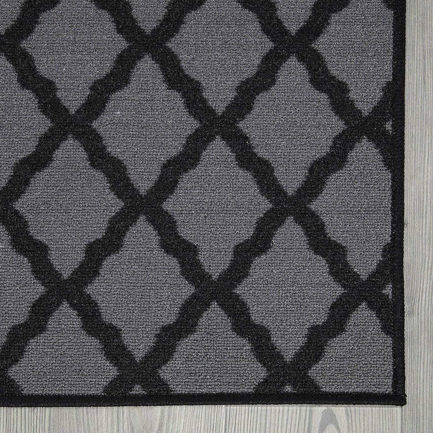 Power Loomed Trellis Hallway Carpet Runner Rug 59" image 6