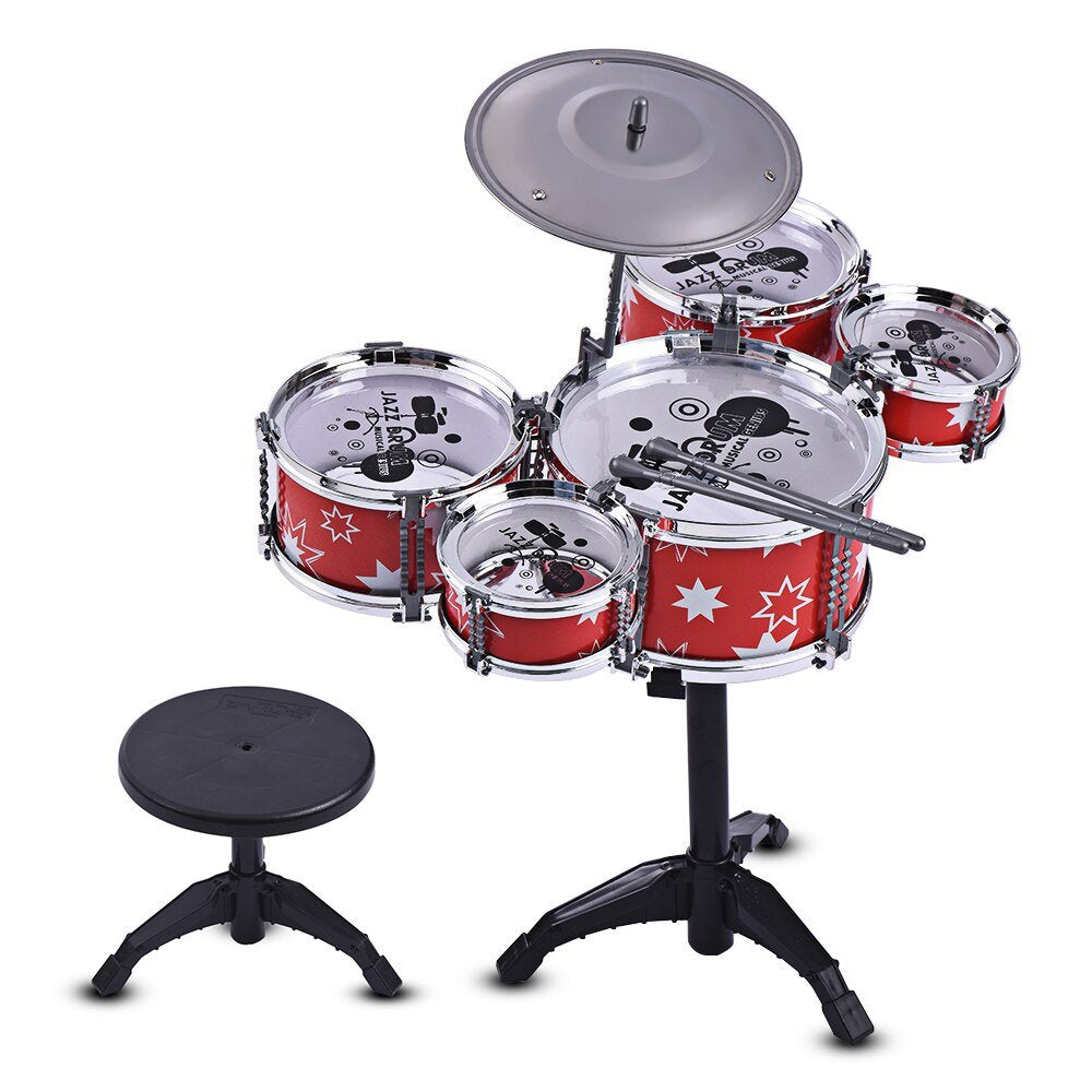 Kids Mini Toy Drum Set - Red image