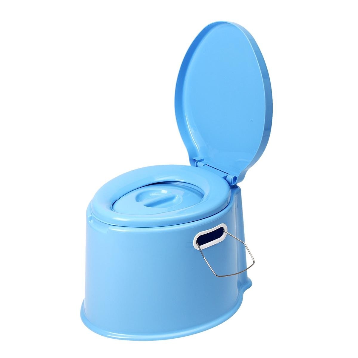 Portable Outdoor Camping Porta Potty Toilet - Blue image