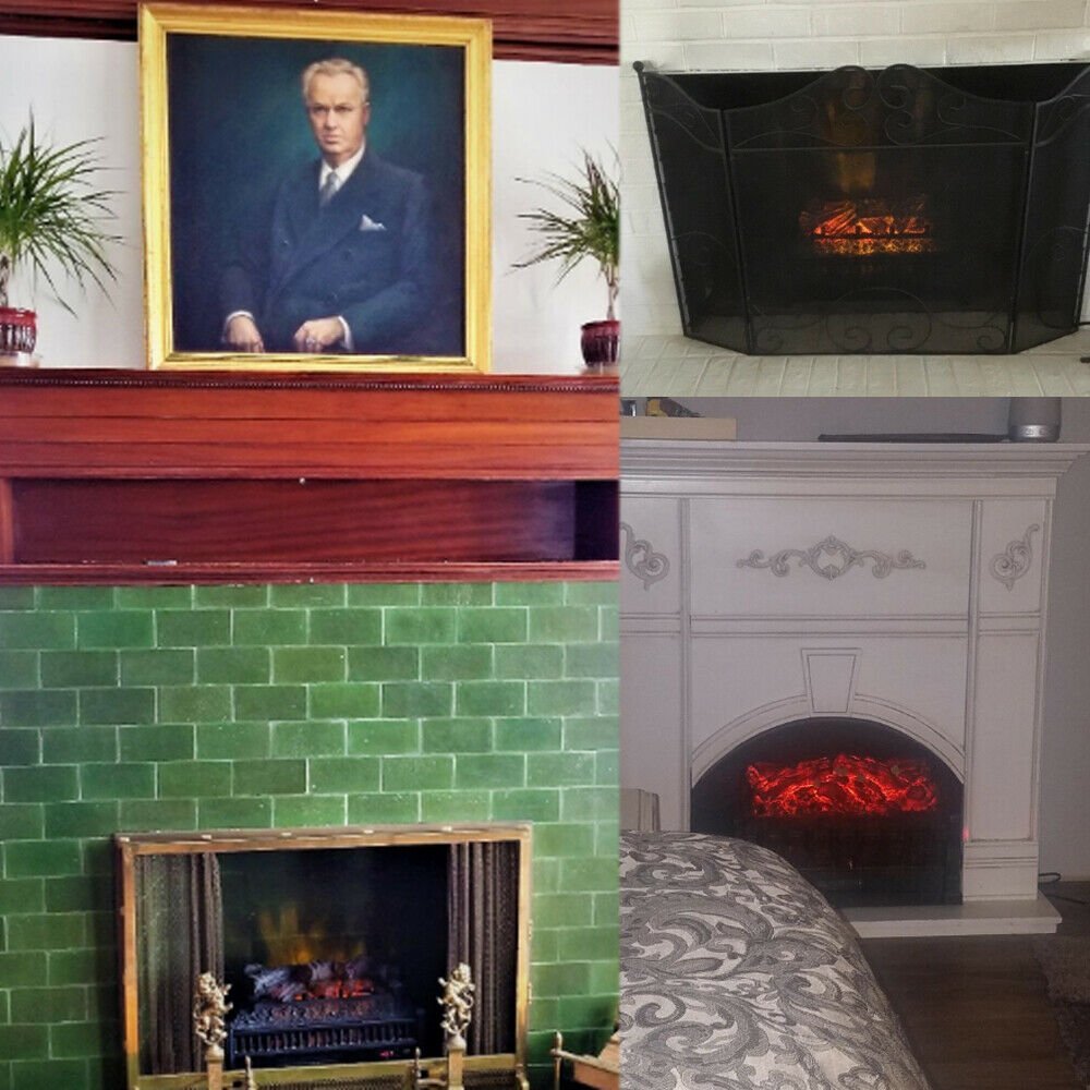 23" 1400W Electric Fireplace Logs Heater Realistic Flame Hearth Insert Wood Fire image 9