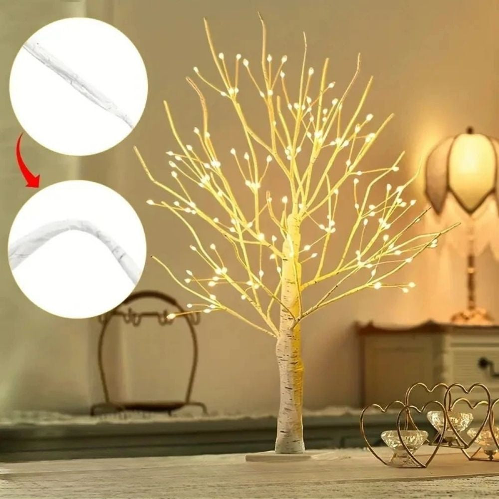 Birch Tree Decorative Light – Warm White Holiday Night Lamp for Home & Festive Decor