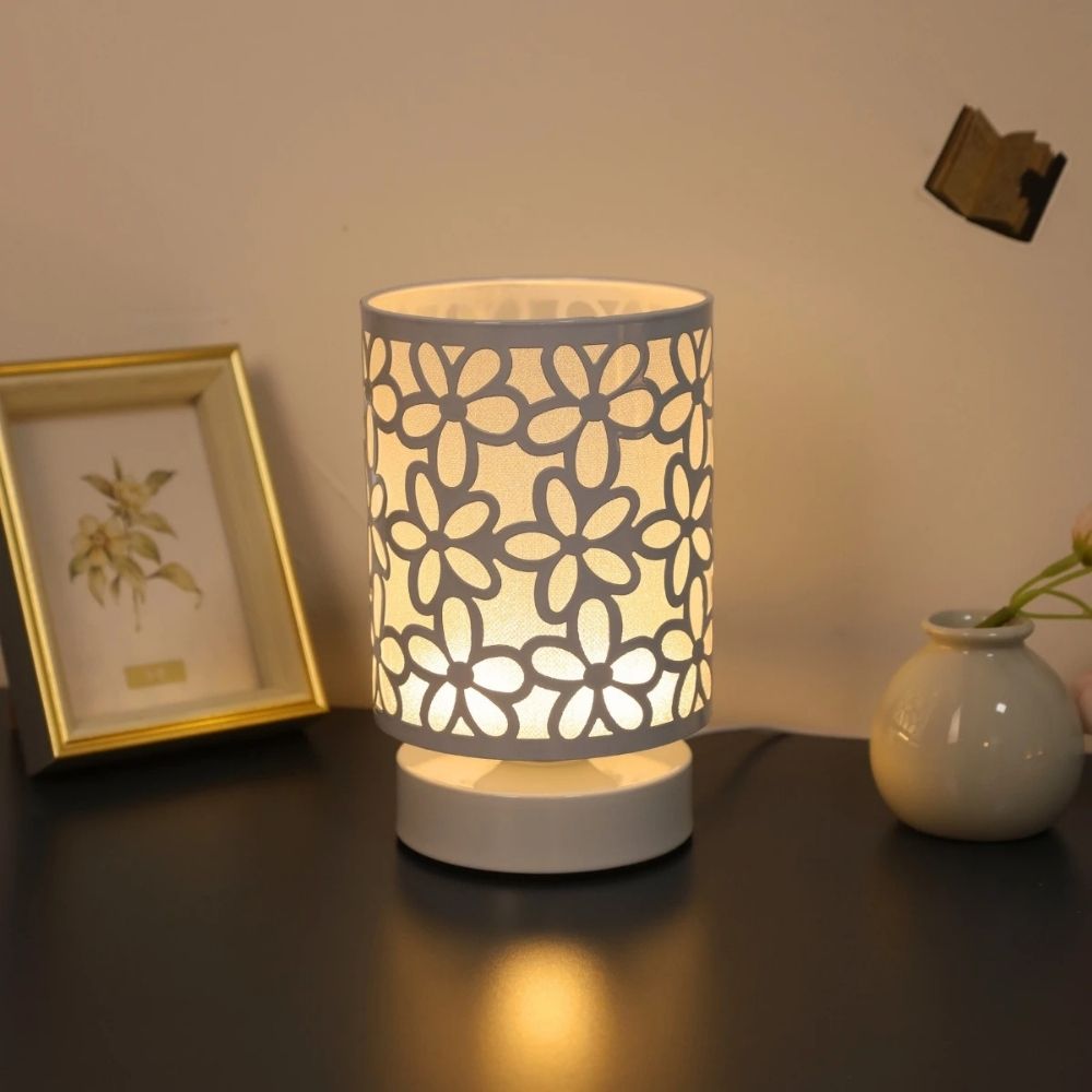 Modern Hollow Pattern Night Lamp – Warm Light for Bedroom & Living Room