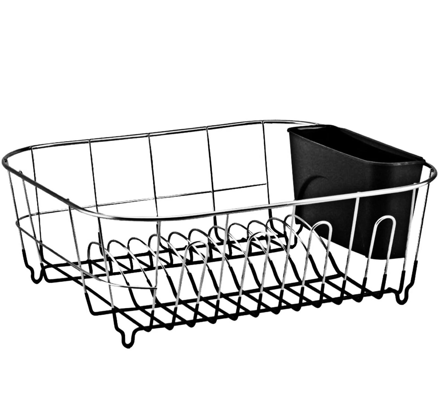 Over Sink Dish Drying Rack with Cutlery Holder image 5