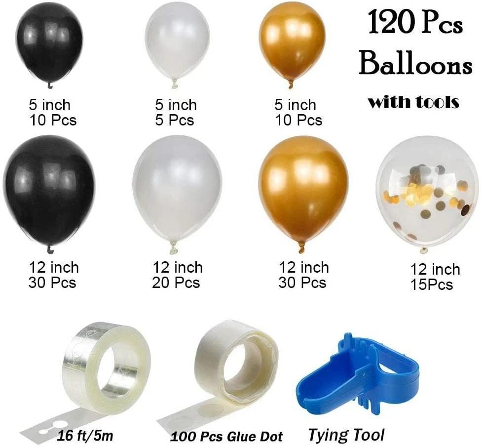 Gold Balloon Arch Garland Stand Kit 120pcs image 5