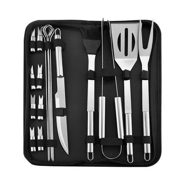 Premium BBQ Grill Tool Utensil Set - 18 Pcs image