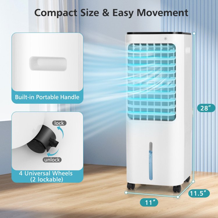 4-in-1 Evaporative Air Cooler with 12L Water Tank and 4 Ice Boxes image 10