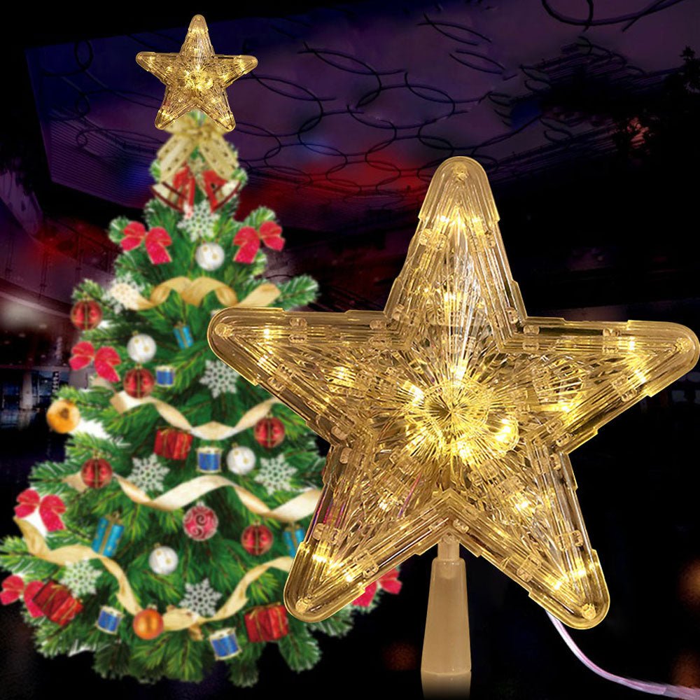 Lighted Glowing LED Christmas Tree Star Topper image 9