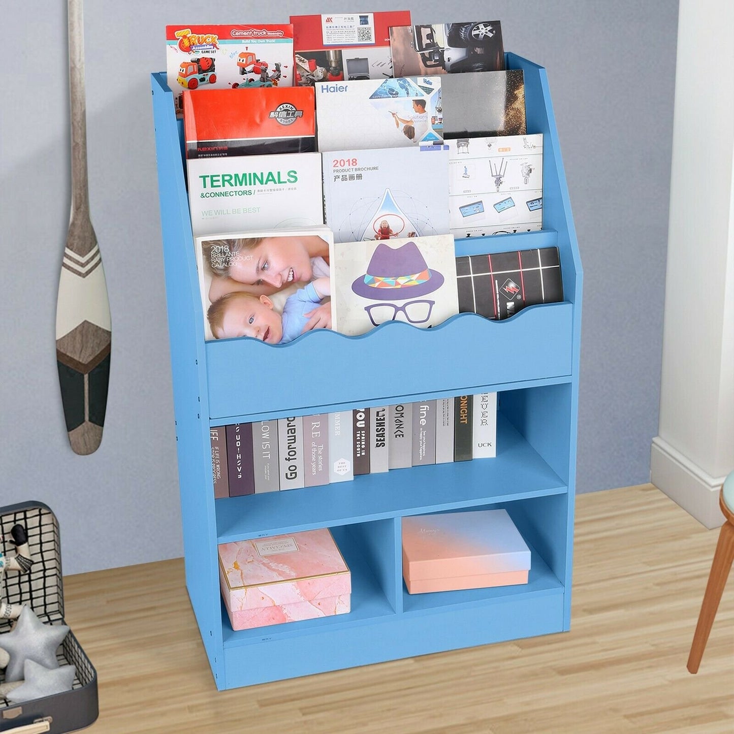 Large Heavy Duty Kids Nursery Room Bookshelf image 4