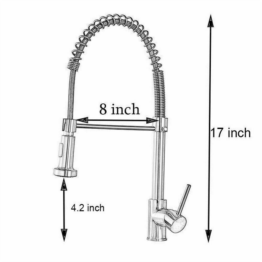 Kitchen Pull Down Spring Sink Faucet 360 Rotation Hot Cold Mixer Tap image 7