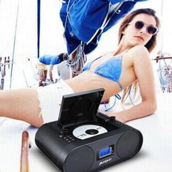 Portable Compact Bluetooth Vintage CD Boombox Radio Speaker image 3