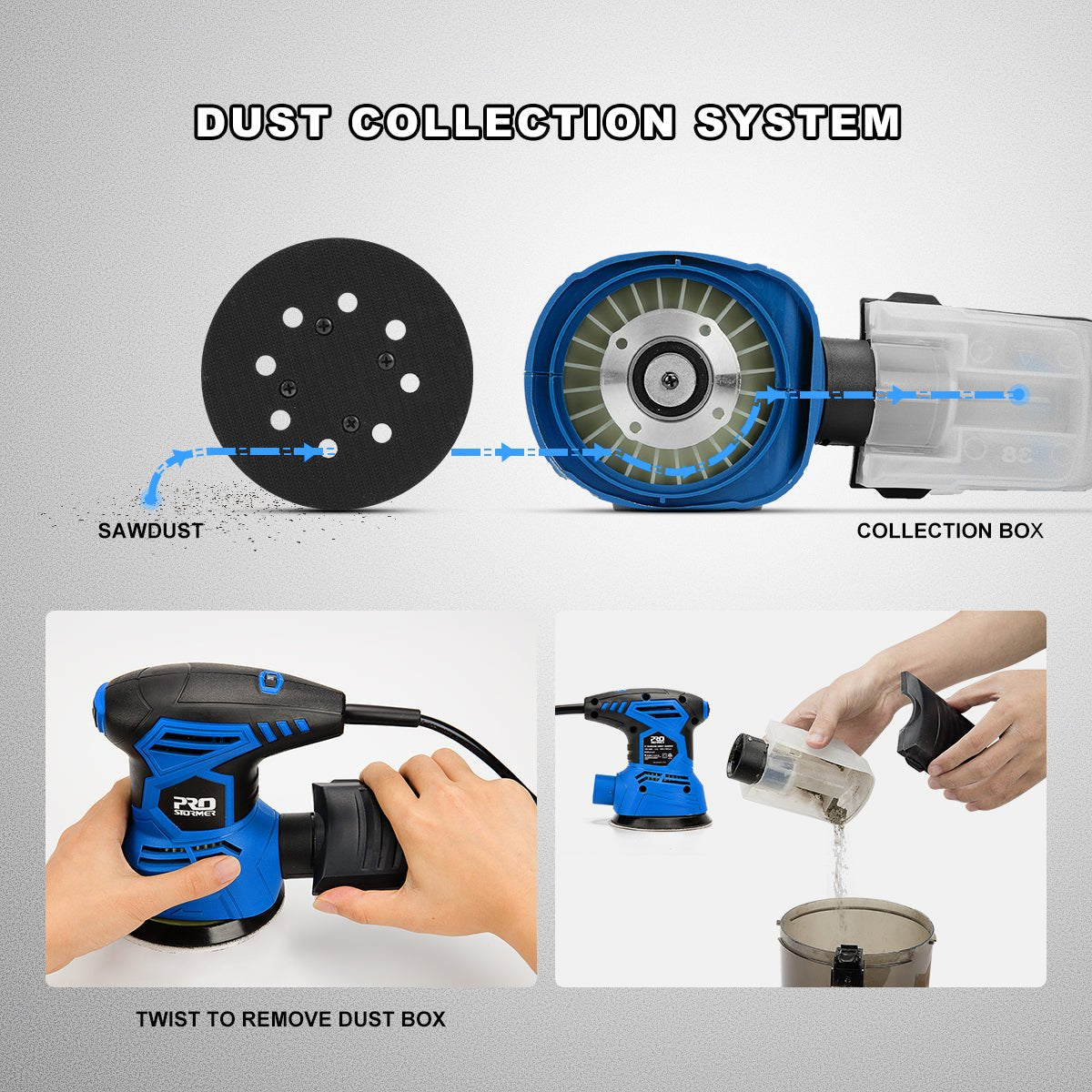Electric Handheld Orbital Palm Sander Machine image 8