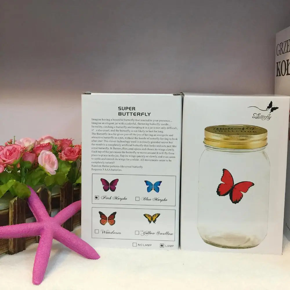 LED Animated Butterfly Jar