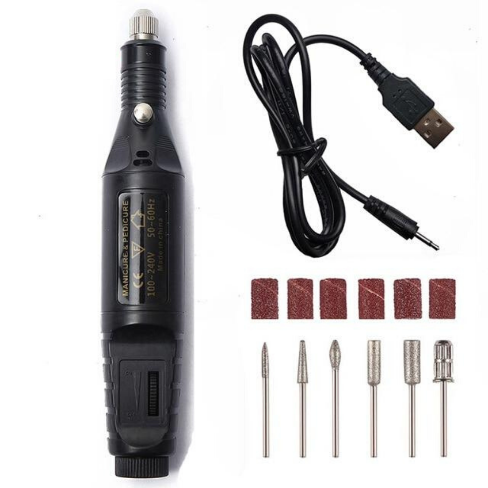 Portable Electric Nail File Drill Machine Kit - Black image