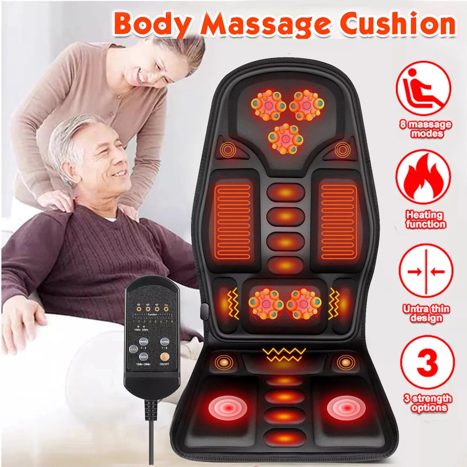 Heated Massager Chair For Home Car Office image 4