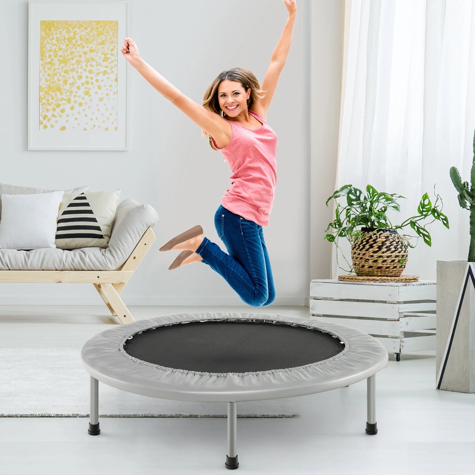 38" Mini Exercise Rebounder Trampoline image 2