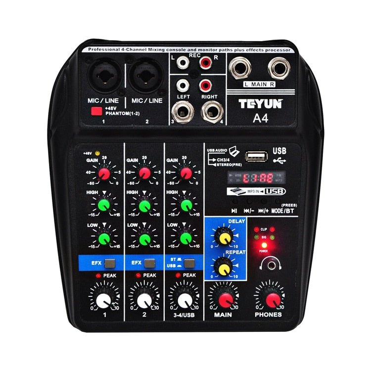Small Audio Sound Digital Microphone Mixer 48V image 6