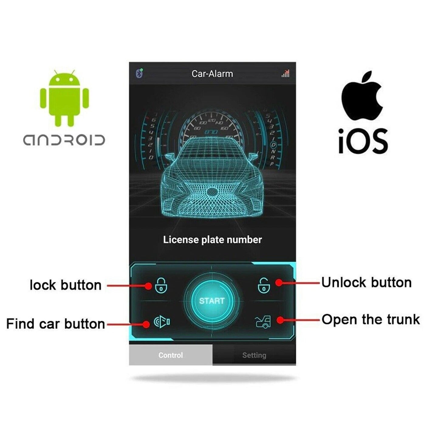 Universal Car Anti Theft Security Alarm System With Remotes image 5