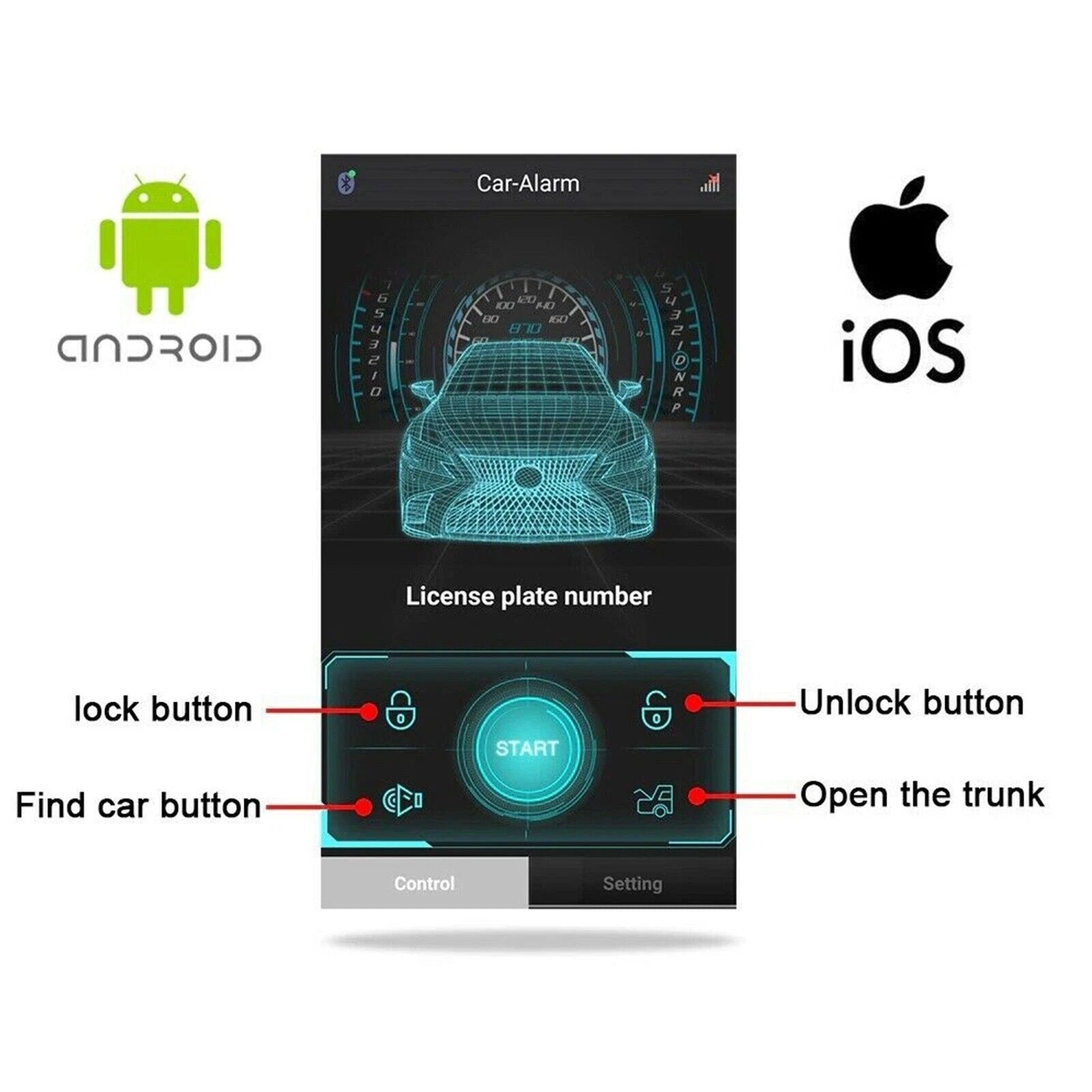 Universal Car Anti Theft Security Alarm System With Remotes image 5