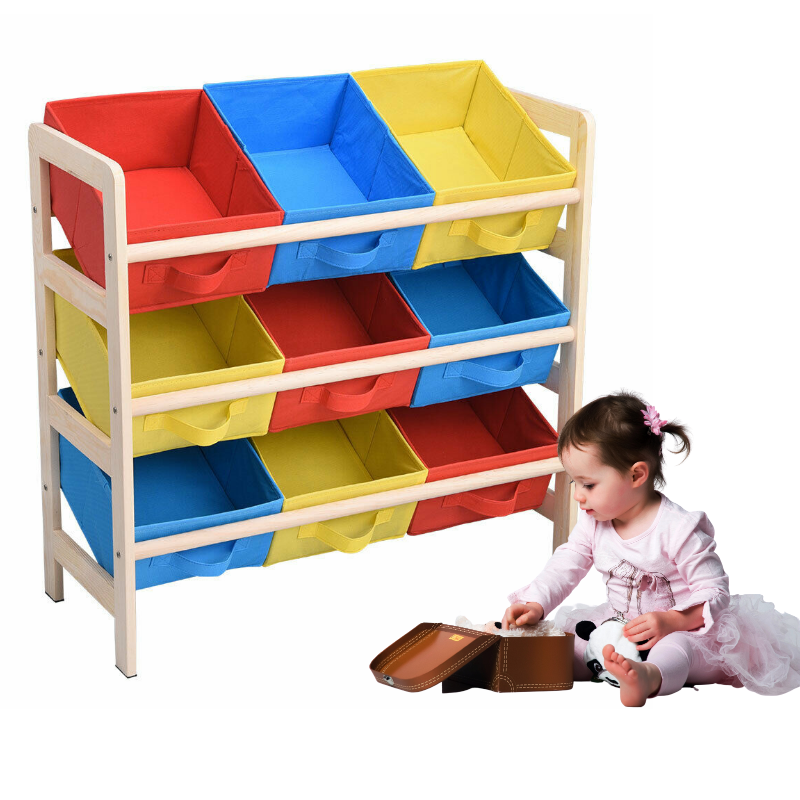 Kids Large Spacious Toy Storage Organizer With 9 Bins image 0