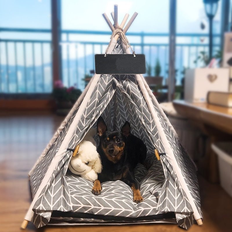 Large Pop Up Pet Dog Teepee Bed Tent image 0