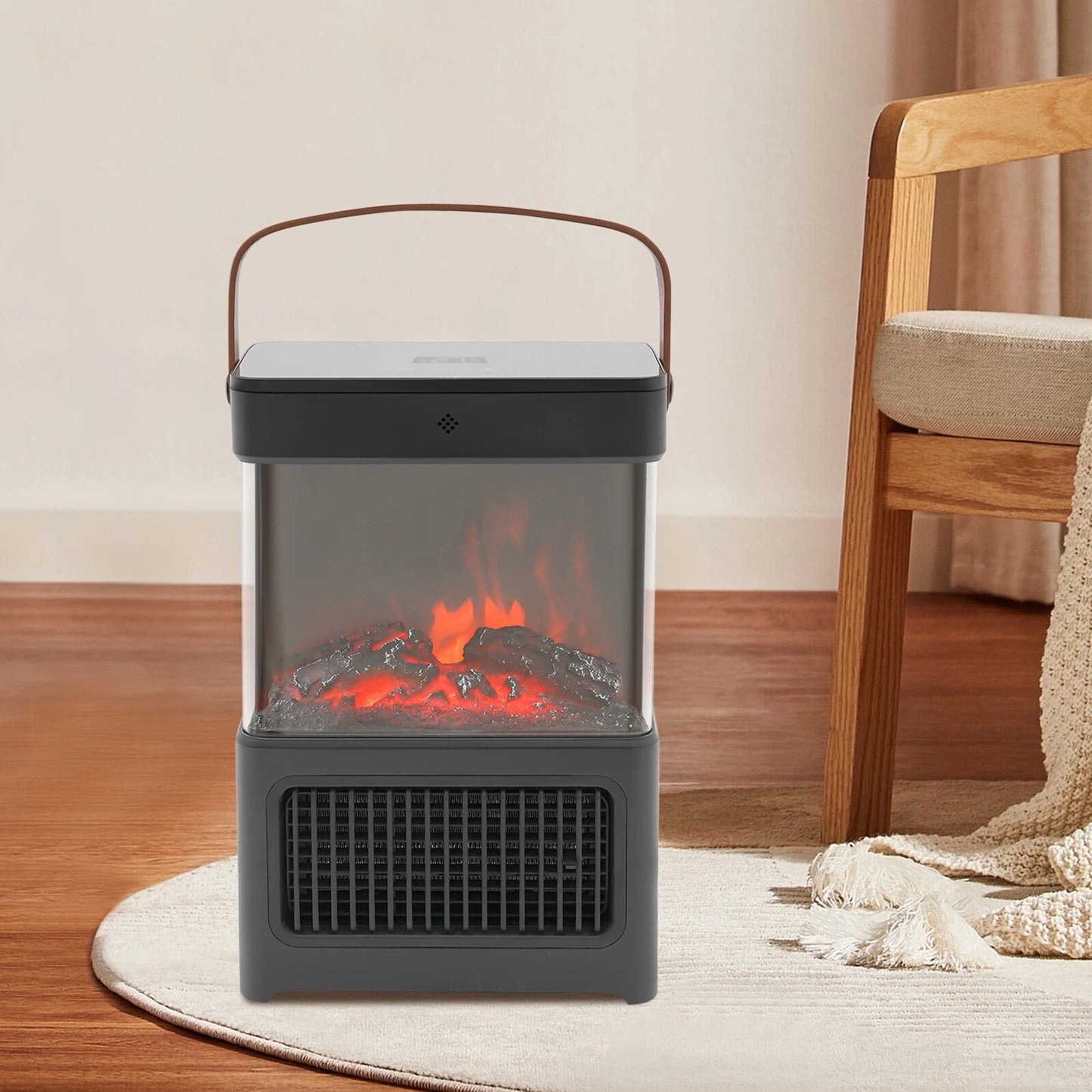 Electric Portable 3D Flame Indoor Space Heater 1500W image 0