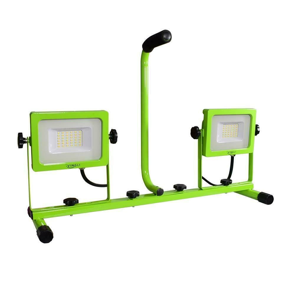Portable LED Dual Head Standing Construction Work Light image 2