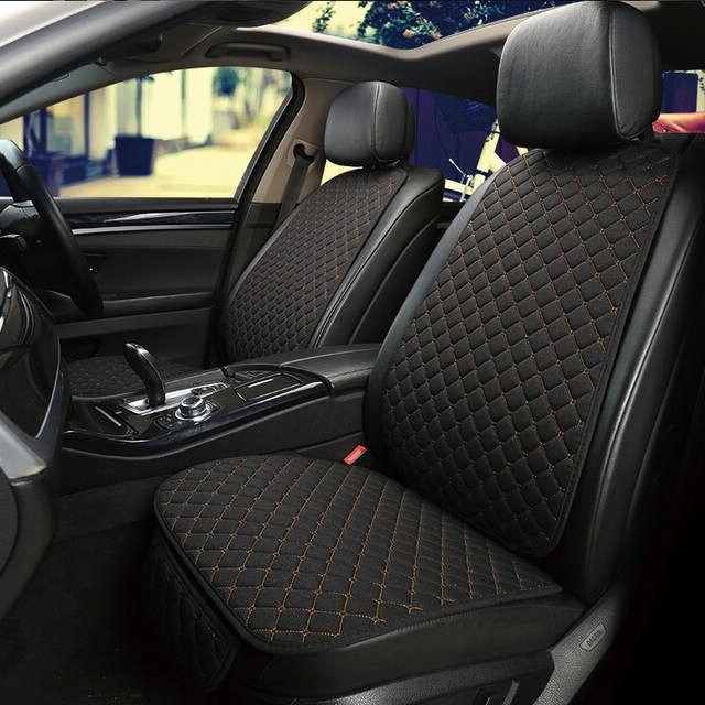 Auto Car Universal Seat Protector Cover Set - Black/Beige image