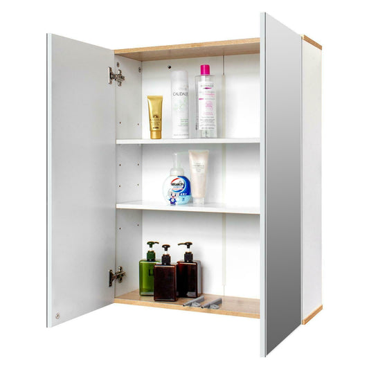 Large Wall Mounted Bathroom Recessed Medicine Cabinet With Mirror image 0