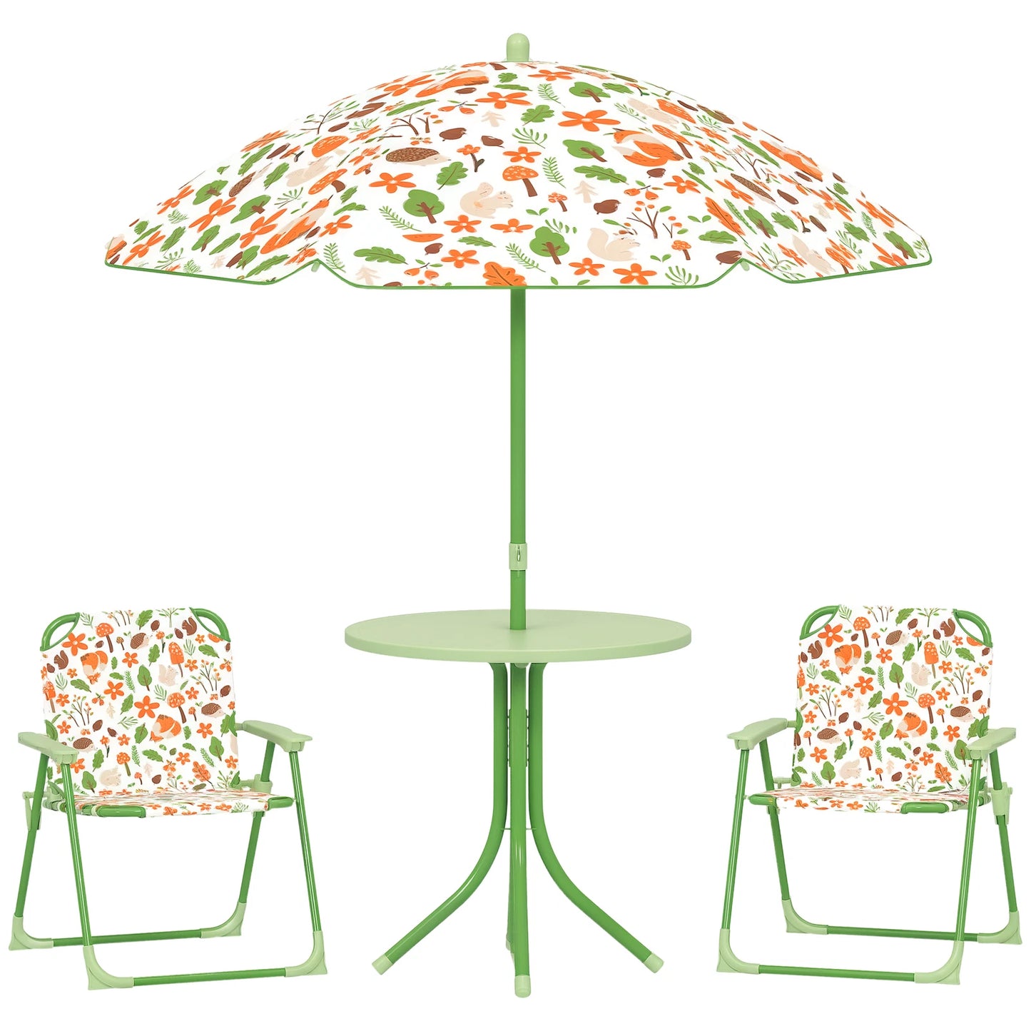 Kids Outdoor Picnic Bench Table Set With Umbrella image 0