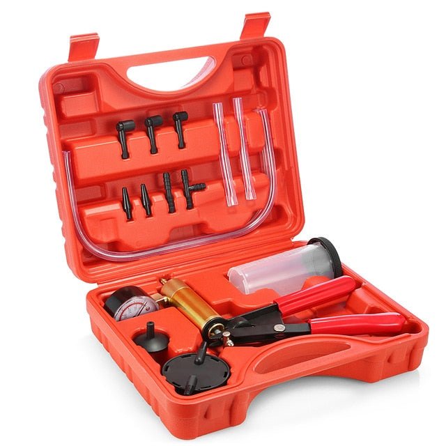 Premium Vacuum Brake Bleeder Tool Kit - Red image