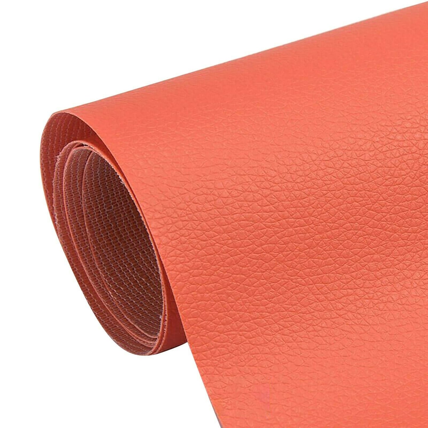 Self-Adhesive Leather Repair Patch Stick on Sofa Repairing Car Bag Seat - Orange, 50X137cm image