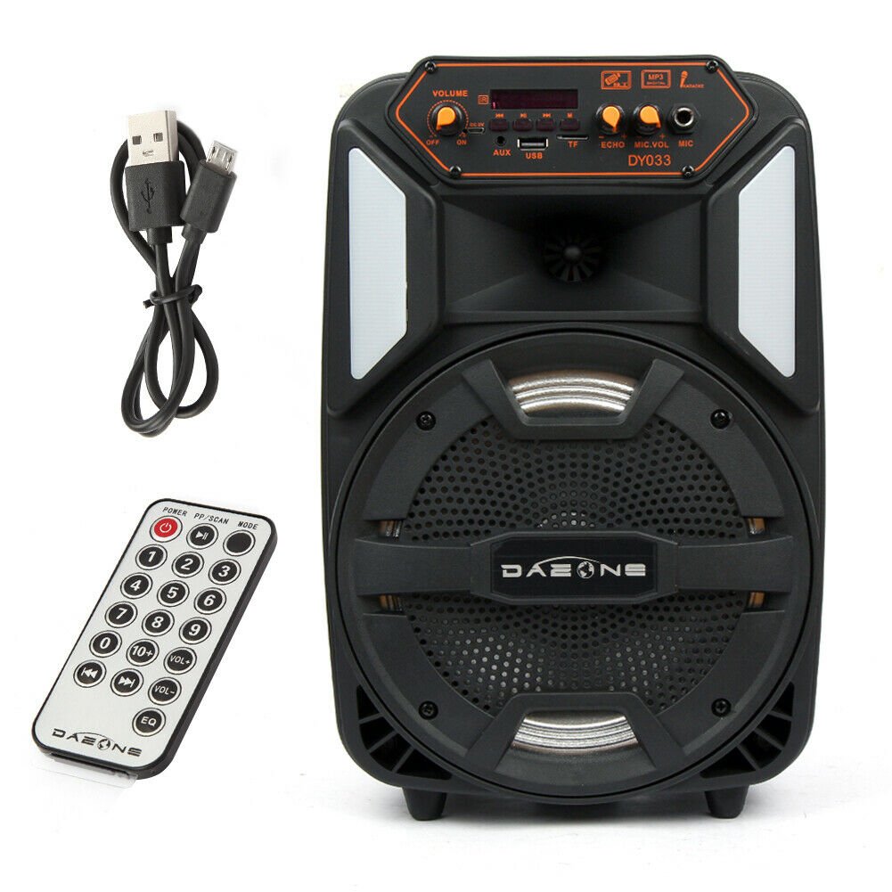 Large Portable DJ Bluetooth Party Box Speaker 8" image 1