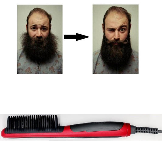 Heated Beard Straightener Comb Brush image 0
