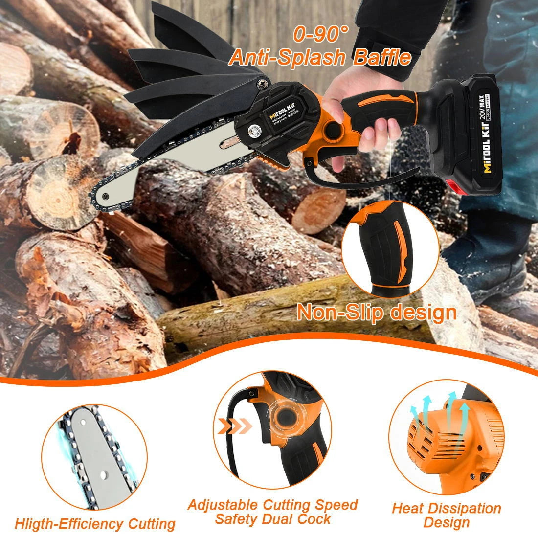 Cordless Mini Electric Cordless Chainsaw image 3