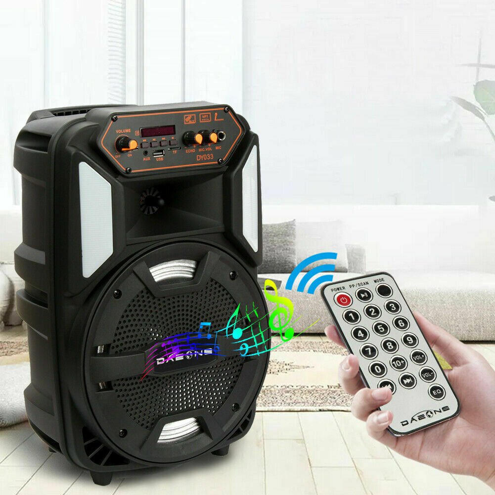 Large Portable DJ Bluetooth Party Box Speaker 8" image 0