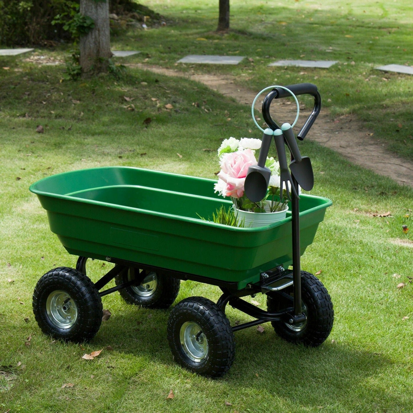 Heavy Duty Garden Utility Wagon Cart 220 Lb image 0
