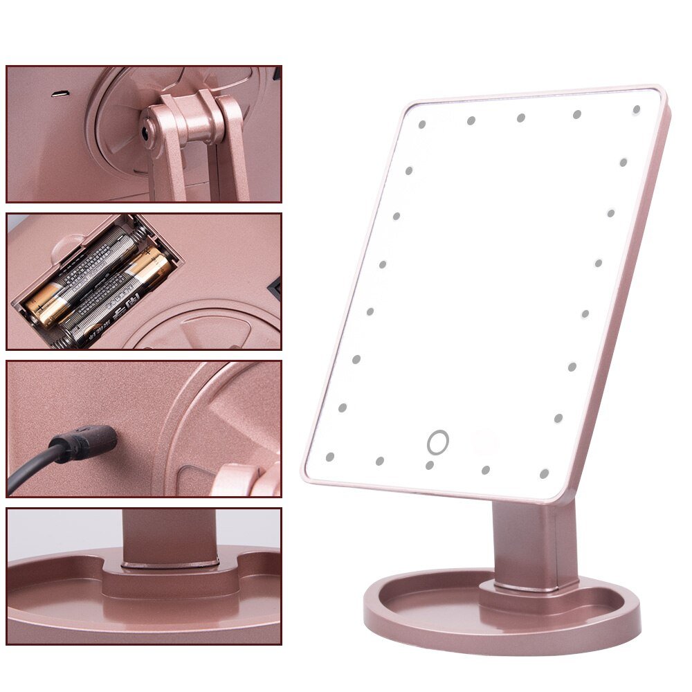 Lighted Magnifying Makeup Mirror Countertop Vanity 10X image 9