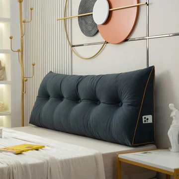 Luxury Chic Wedge Pillow - dark blue, medium 150x50x20 cm image