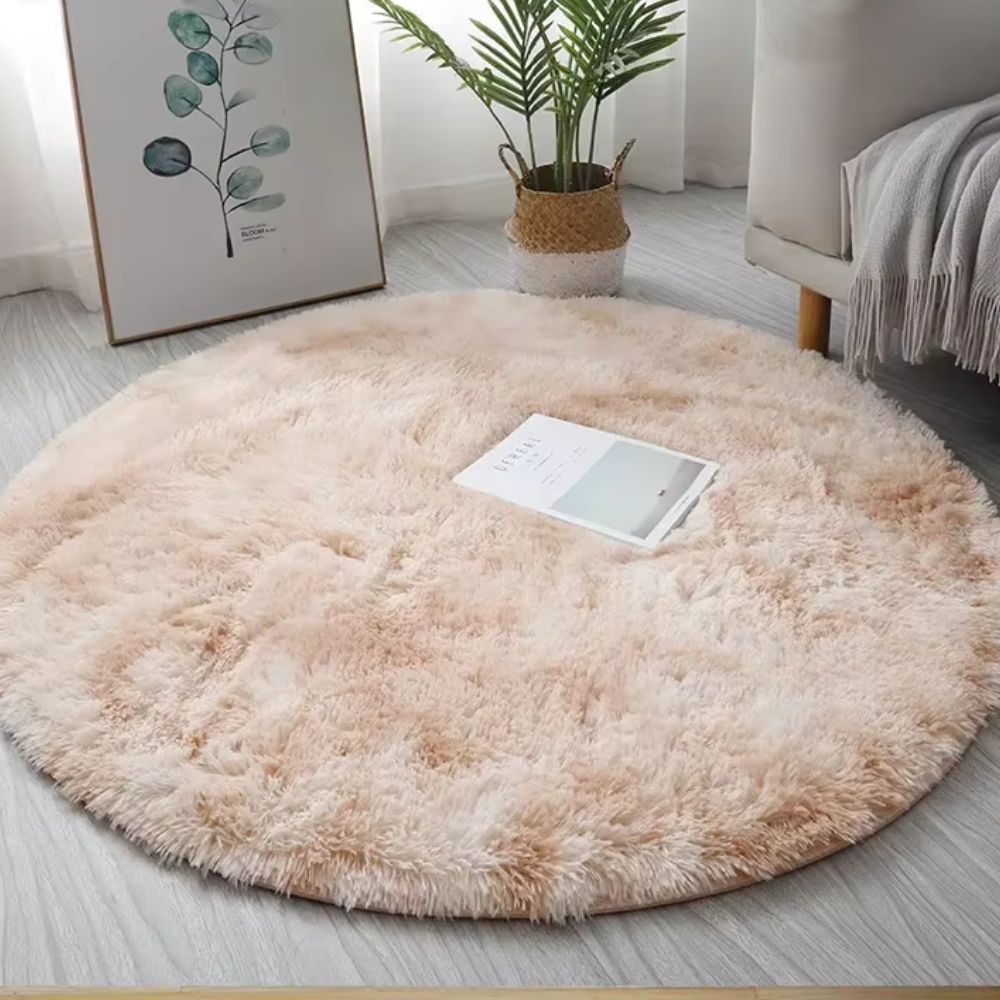 Super Soft Plush Round Rug – Fluffy Thick Pile Carpet for Bedroom & Living Room