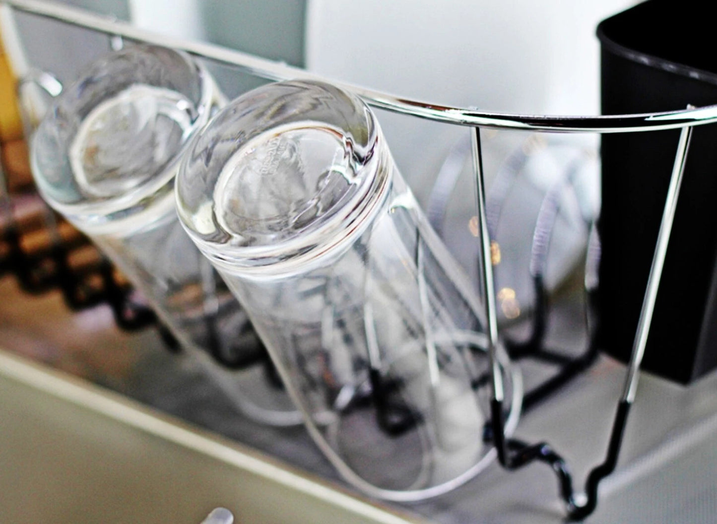 Over Sink Dish Drying Rack with Cutlery Holder image 4
