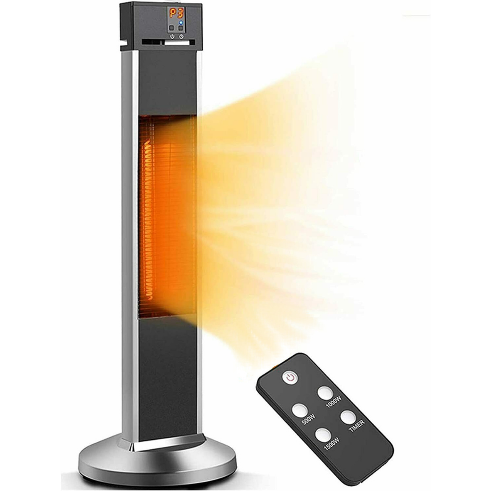 Electric Outdoor Infrared Patio Porch Tower Space Heater 1500W image 0