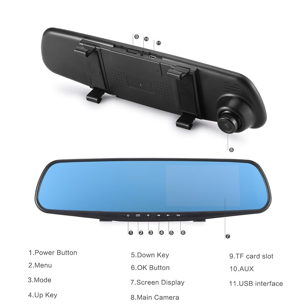 Backup Rearview Mirror Dash Camera For Car image 4