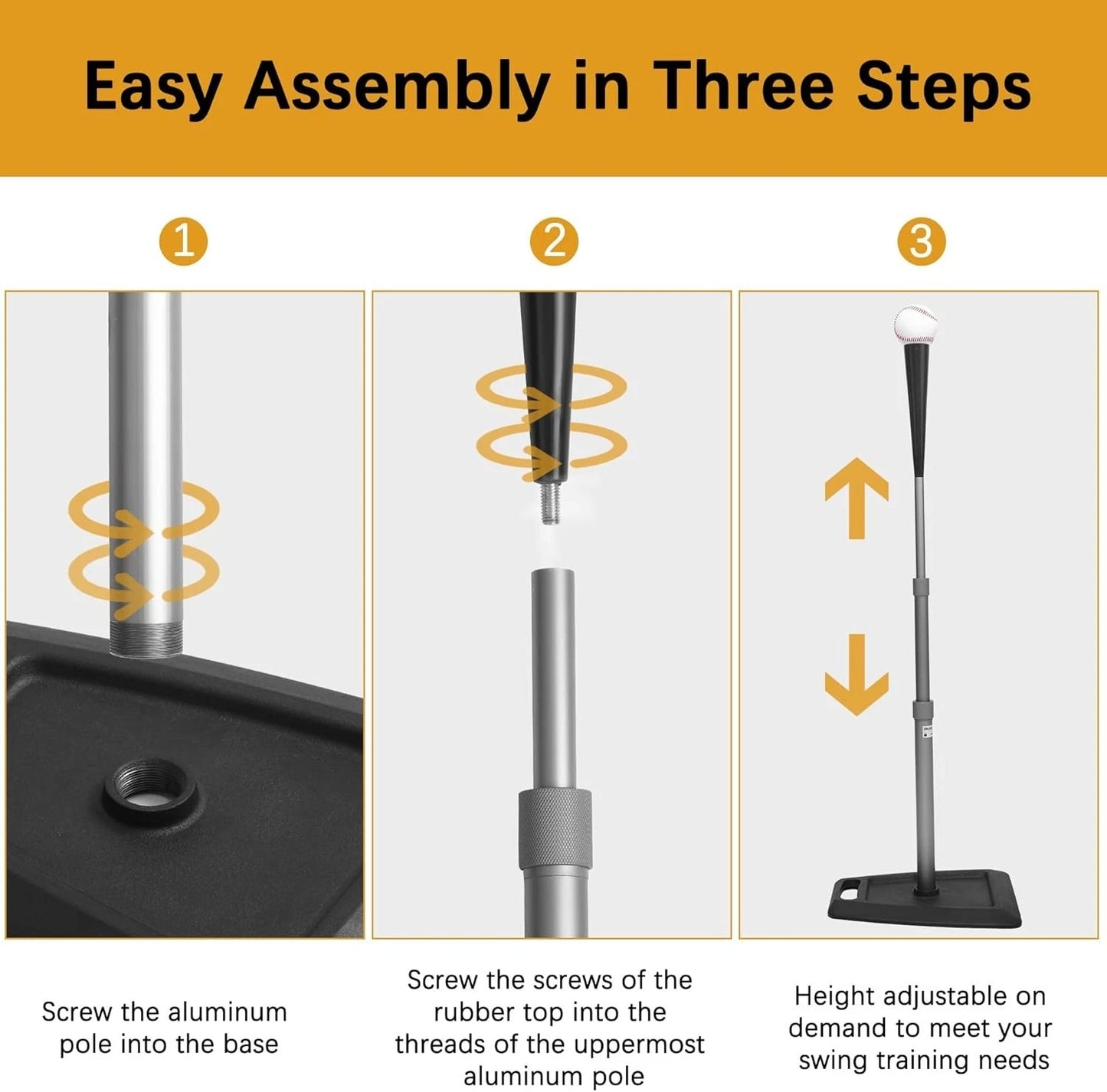 Heavy Duty Adjustable Baseball Batting / Hitting Tee image 2
